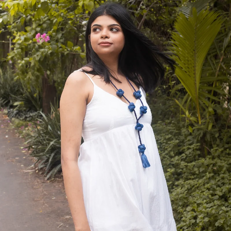 Shop Trending Jewelry With Exclusive Savings Nitya- Upcycled Denim Necklace by Dwij