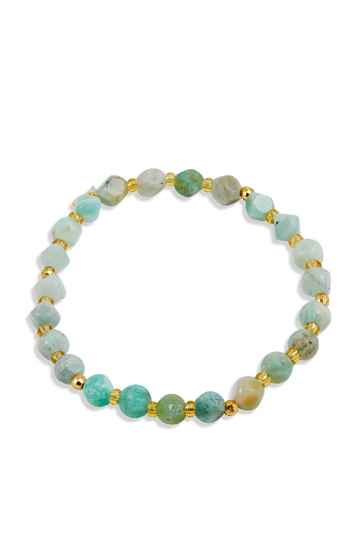 Natural Amazonite Healing stone 6mm stretch bracelet