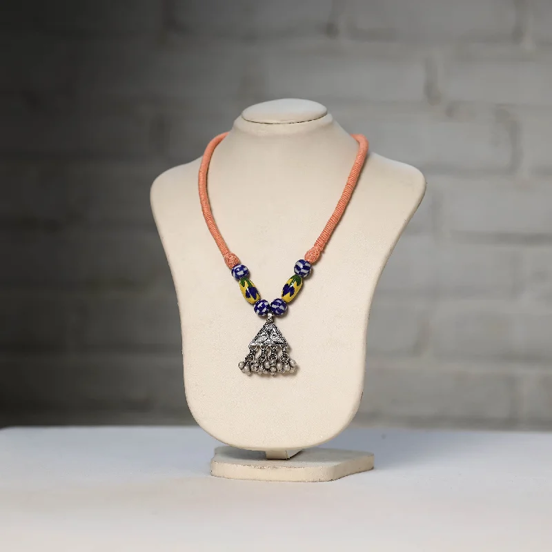 Elegant Jewelry, Exclusive Prices – Shop Now Oxidised GS Beadwork Thread Necklace 08