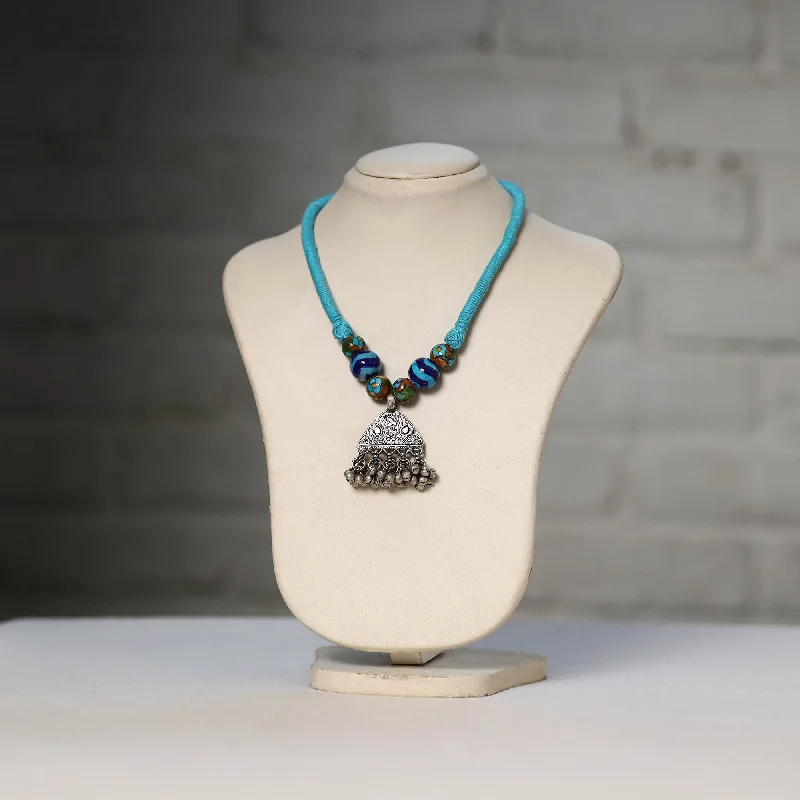 Shop Dazzling Jewelry At The Best Prices Oxidised GS Beadwork Thread Necklace 16