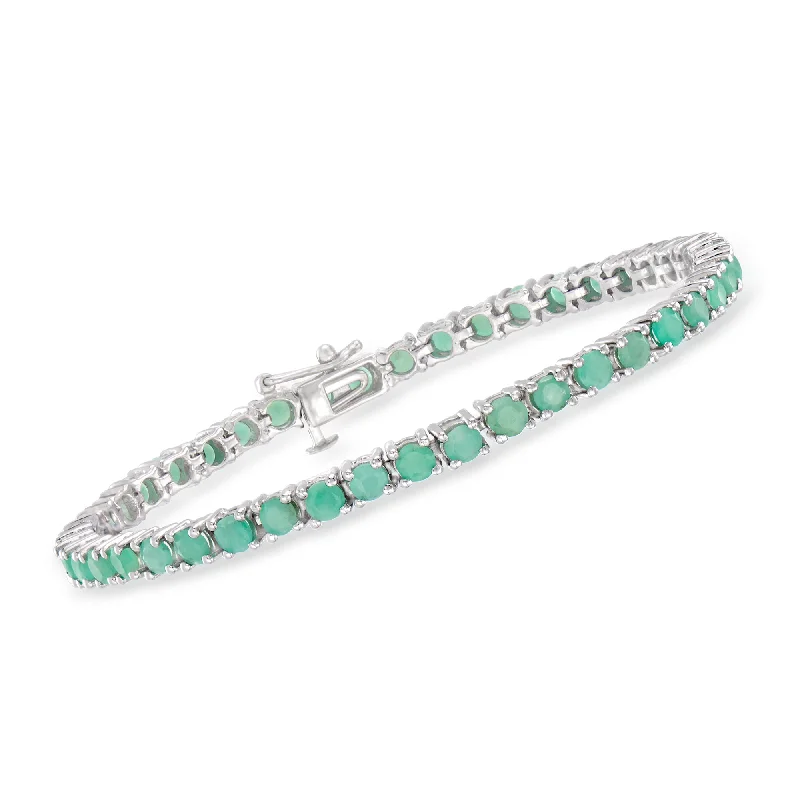 Ross-Simons 6.60- Emerald Tennis Bracelet in Sterling Silver