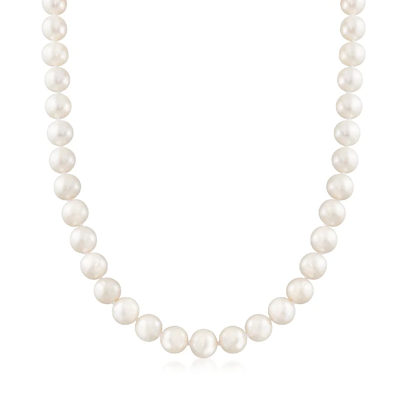 Ross-Simons 9-10mm Cultured Pearl Necklace With 14kt Yellow Gold