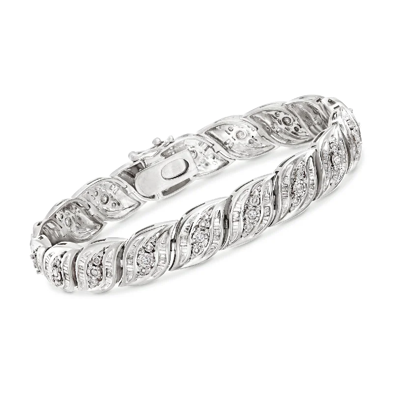 Ross-Simons Diamond Bracelet in Sterling Silver