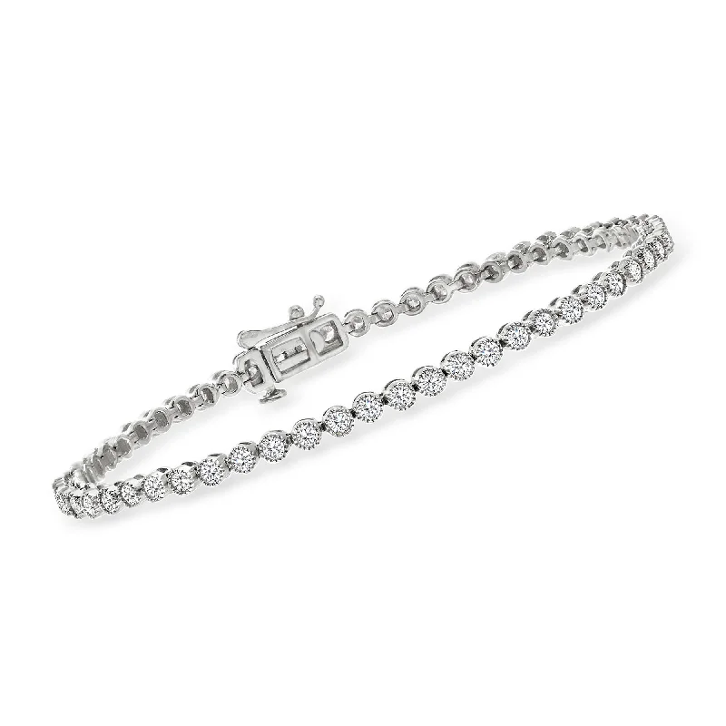 Ross-Simons Diamond Tennis Bracelet in Sterling Silver