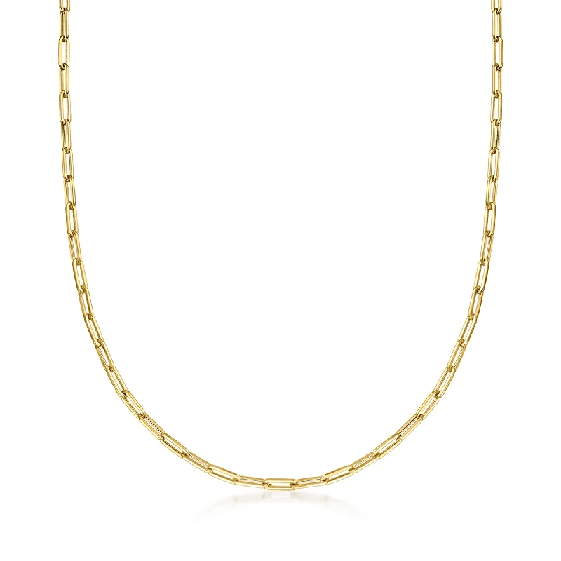 Ross-Simons Italian 14kt Yellow Gold Paper Clip Link Necklace