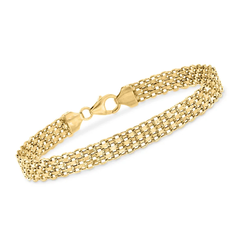 Ross-Simons Italian 18kt Yellow Gold Bismark-Link Bracelet