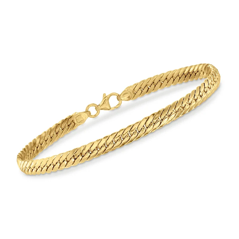 Ross-Simons Italian 18kt Yellow Gold Cuban-Link Bracelet