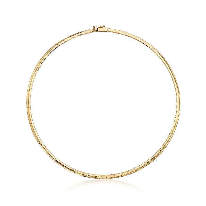 Limited-Time Jewelry Sale – Don't Miss These Deals Ross-Simons Italian 4mm 18kt Yellow Gold Omega Necklace