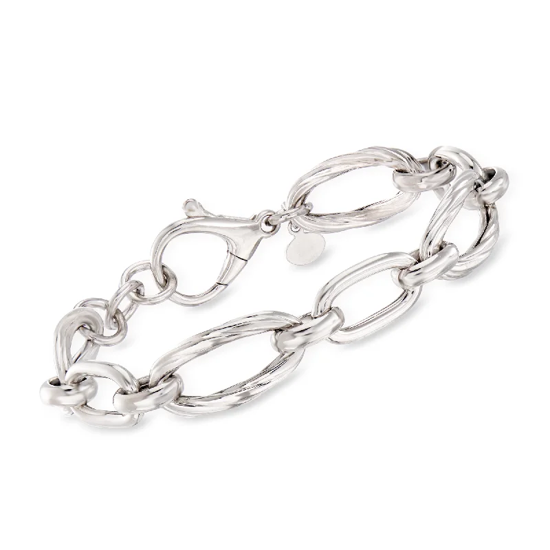 Ross-Simons Italian Sterling Silver Oval-Link Bracelet