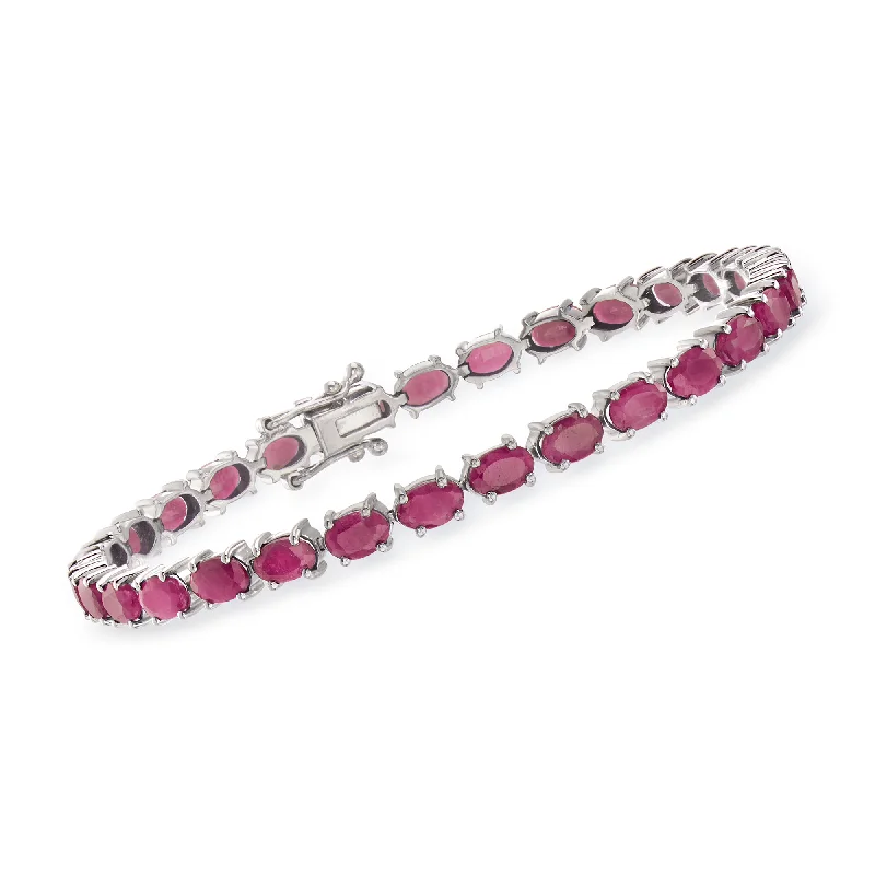 Ross-Simons Ruby Tennis Bracelet in Sterling Silver