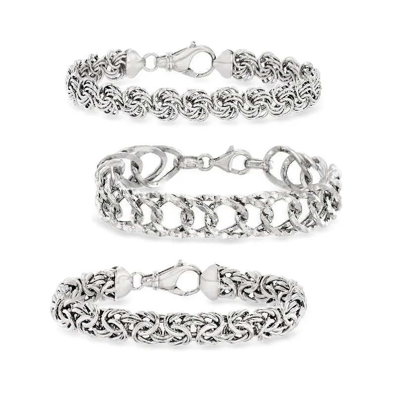 Ross-Simons Sterling Silver Jewelry Set: 3 Bracelets