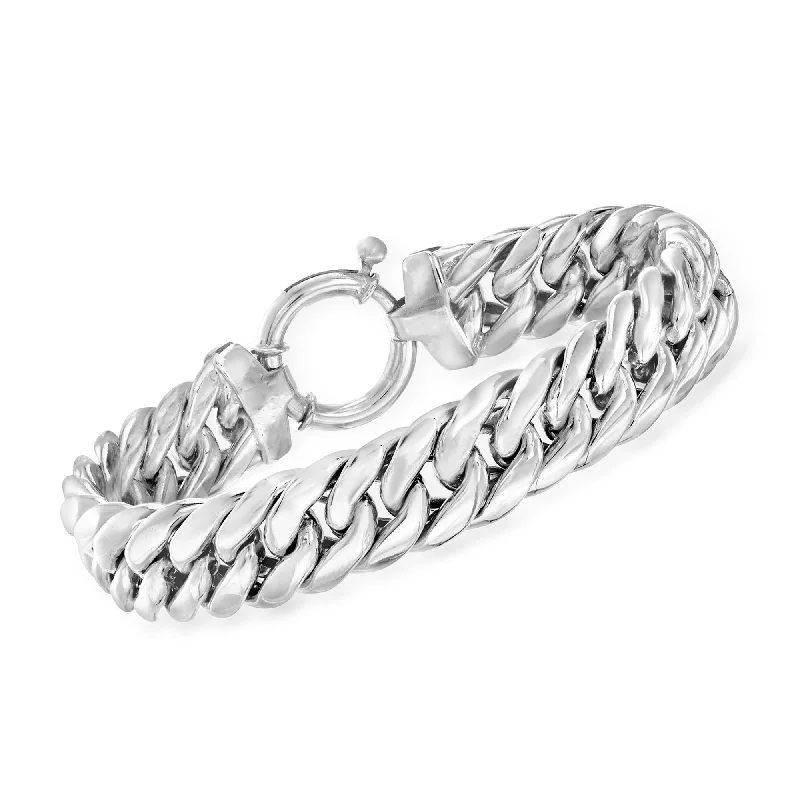 Ross-Simons Sterling Silver Cuban Style Link Bracelet