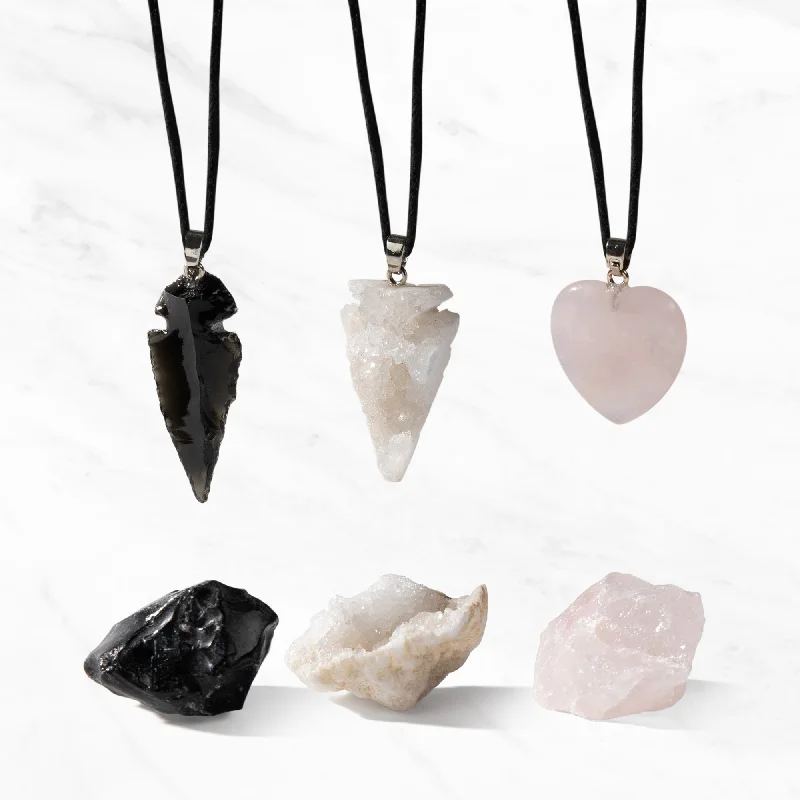 Luxury Handcrafted Jewelry For Elegant Looks Stone & Pendant Gift Sets