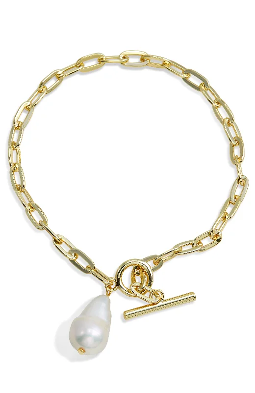 Vermeil Baroque Pearl Toggle