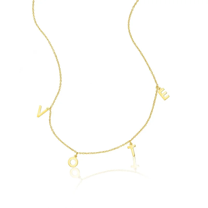 Get Ready To Sparkle – Special Jewelry Discounts Adornia Vote Necklace gold