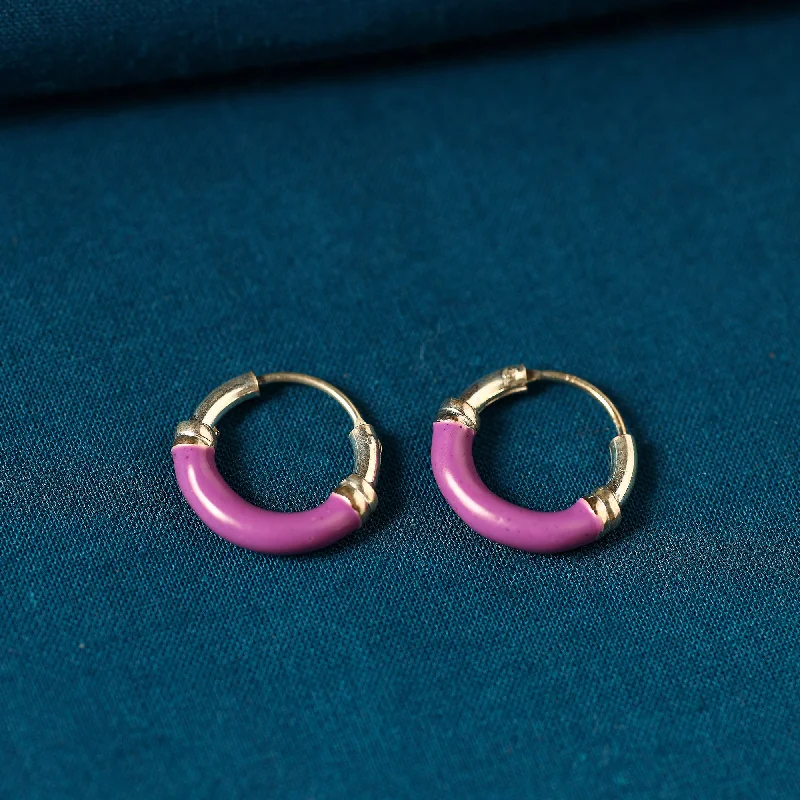 The Perfect Accessory For Less – Jewelry Sale Live Pihu Enamel Sterling Silver Hoop Bali Earrings