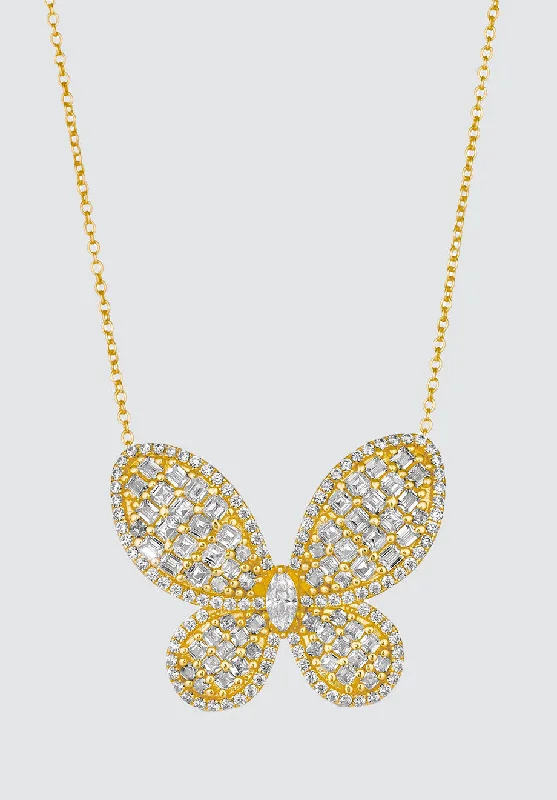 Olivia 80 Large Butterfly Necklace