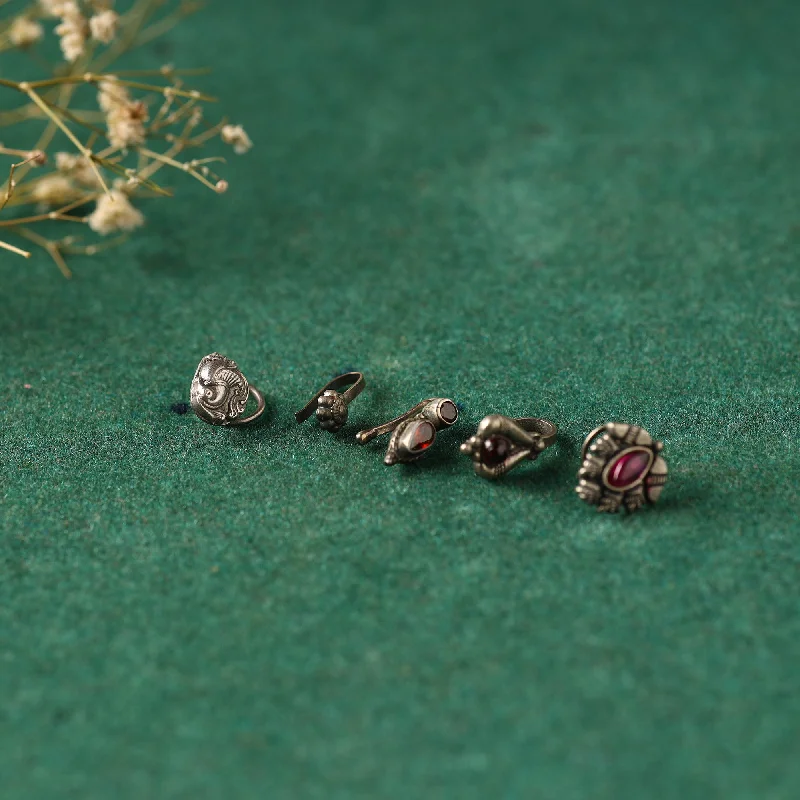 Glamorous Jewelry, Glamorous Deals – Shop Now Sterling Silver Nosepin (Set Of 5) 02