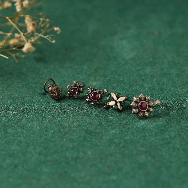 Unmissable Jewelry Clearance – Final Reductions Sterling Silver Nosepin (Set Of 5) 03