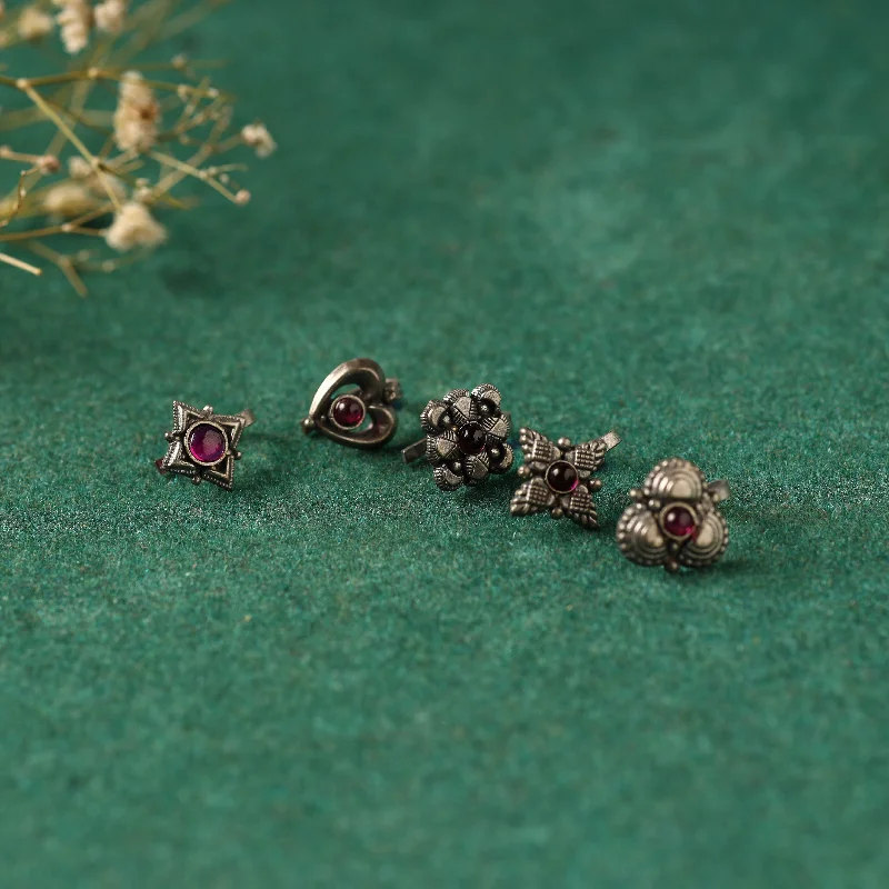 Save On Luxury Jewelry Pieces – Limited-Time Offers Sterling Silver Nosepin (Set Of 5) 08