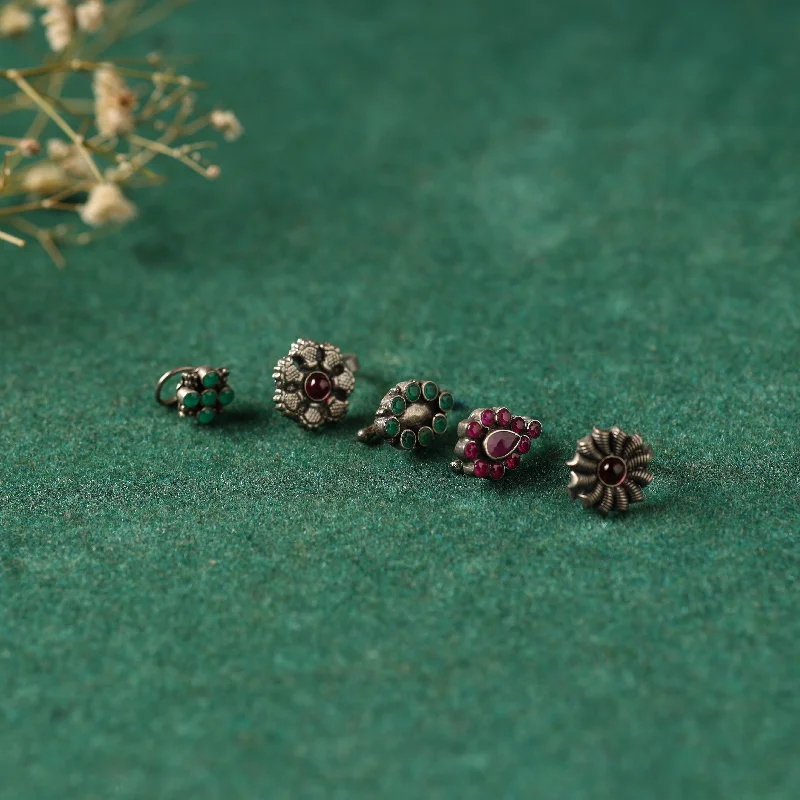 Flash Deals On Fine Jewelry – Shop Before It's Gone Sterling Silver Nosepin (Set Of 5) 12