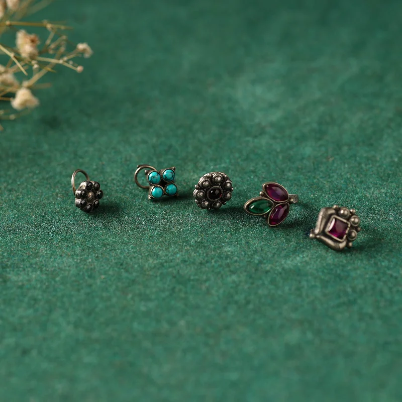 Elegant Jewelry, Affordable Luxury – Shop Now Sterling Silver Nosepin (Set Of 5) 18
