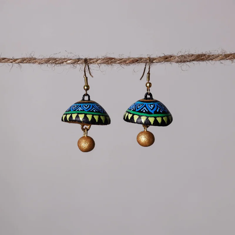 Bestselling Jewelry Now On Sale – Elevate Your Look Miniature Handpainted Terracotta Jhumki Earrings