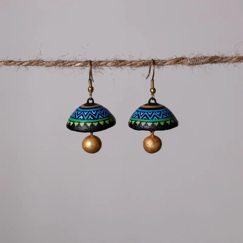 Exclusive Jewelry Bundles At Discounted Rates Miniature Handpainted Terracotta Jhumki Earrings