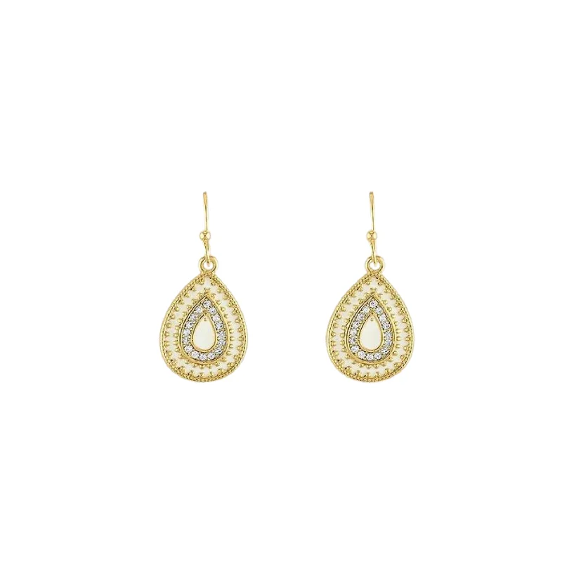 Affordable Glamour – Premium Jewelry For Less Gold Boho Teardrop CZ Dangle Layers Earrings