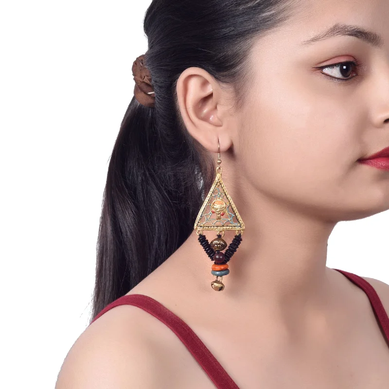Once-A-Year Jewelry Deals – Shop Before They’Re Gone Geometric Elegance: Triangular Brass Earrings