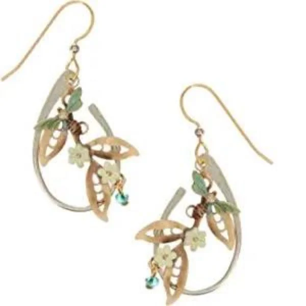 Exclusive Jewelry Markdowns – Limited-Time Offer Silver Forest Bee Flower Loop Earrings