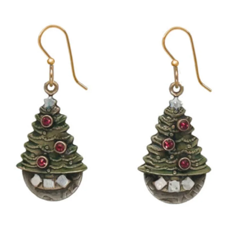 Personalized Jewelry Sale – Unique Pieces At Great Prices Silver Forest Earrings Evergreen Tree with Presents
