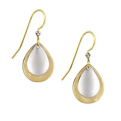 Best-Selling Jewelry Now Available At Special Deals Silver Forest Earrings Gold White Layered Tear Drop