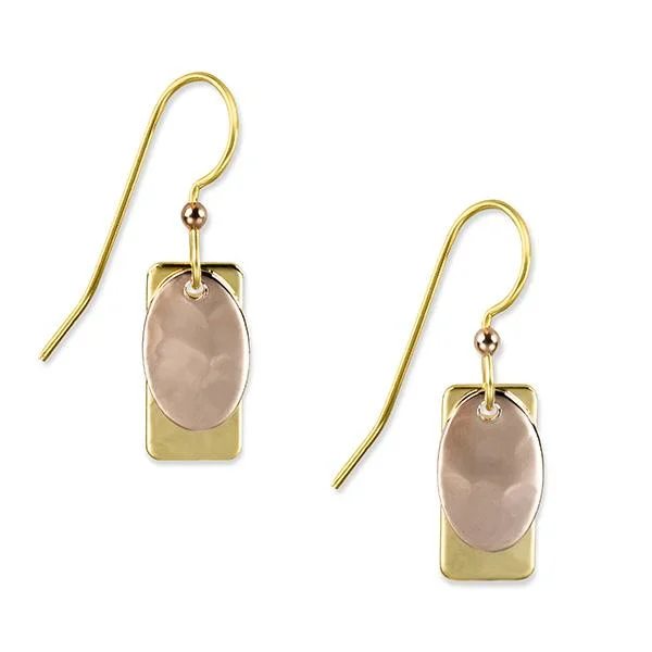 Get The Jewelry You Love At A Price You Love Silver Forest Earrings Rose Gold Oval on Gold Rectangle