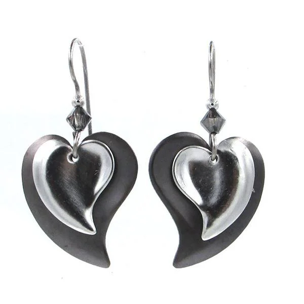 Shop Signature Jewelry Styles At Exclusive Prices Silver Forest Earrings Silver Black Layered Heart