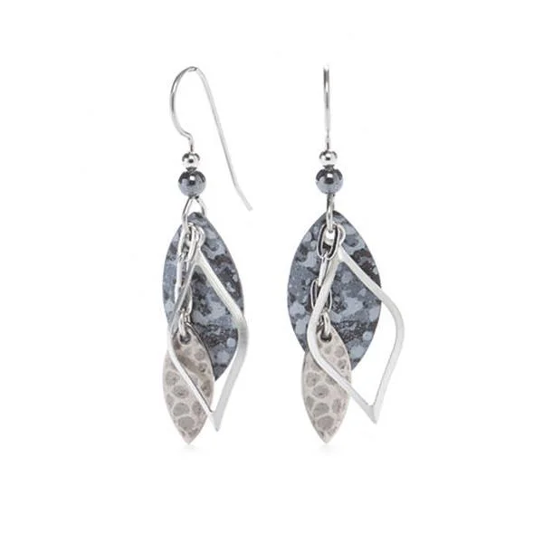 Unmissable Jewelry Clearance – Final Reductions Silver Forest Earrings Silver Blue Layered Shapes
