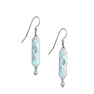 Limited Stock On Premium Jewelry At Low Prices Silver Forest Earrings Silver Blue Rod with Bead