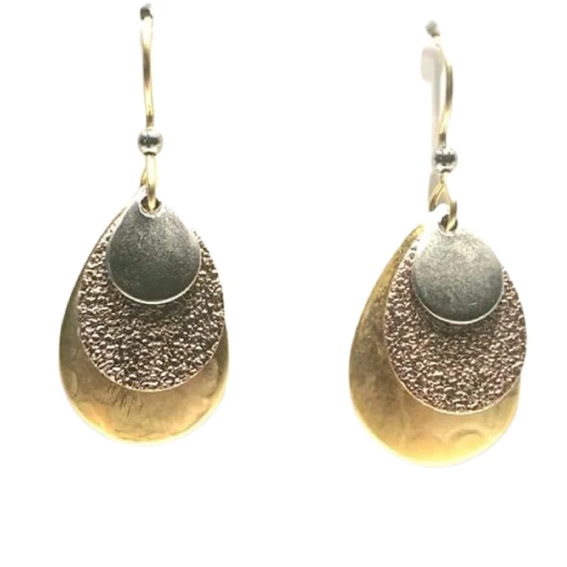 Luxury Jewelry At Budget-Friendly Prices – Grab Yours Now Silver Forest Layered Triple Tear Mixed Metals Pierced Earrings