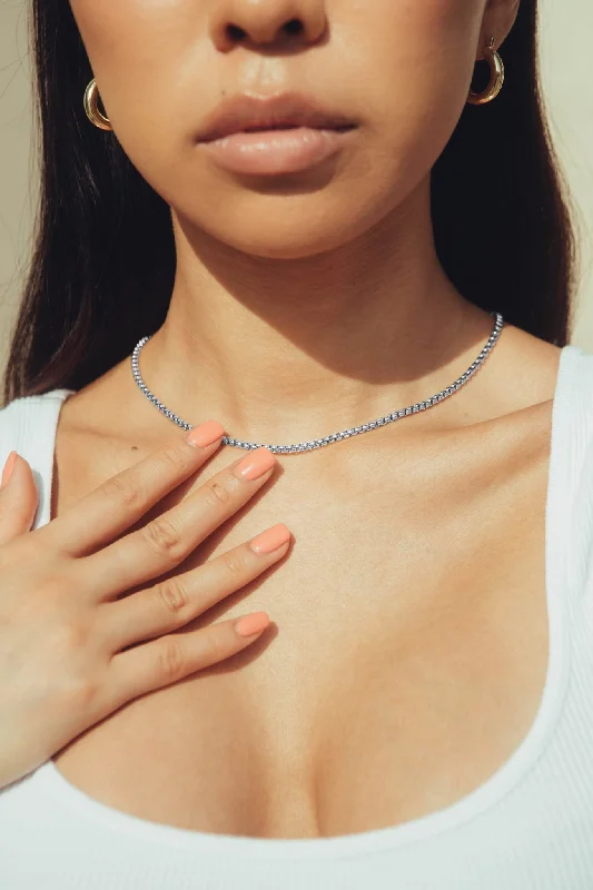 Flash Sale On Exquisite Jewelry – Don't Miss Out 3mm mini rolo Chain - White Gold