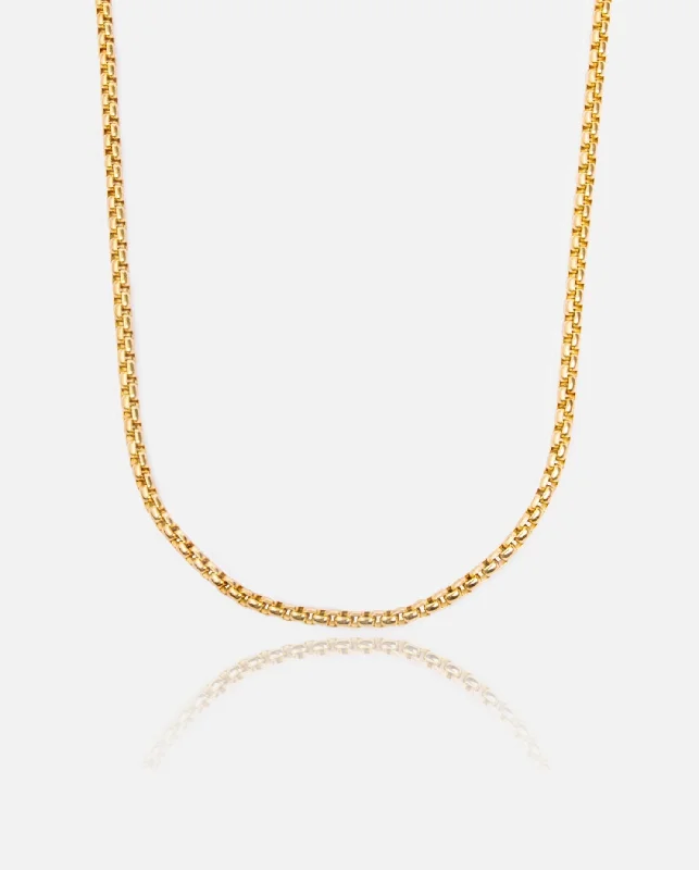 Luxury Handcrafted Jewelry For Elegant Looks 3mm Rolo Link Chain - Gold