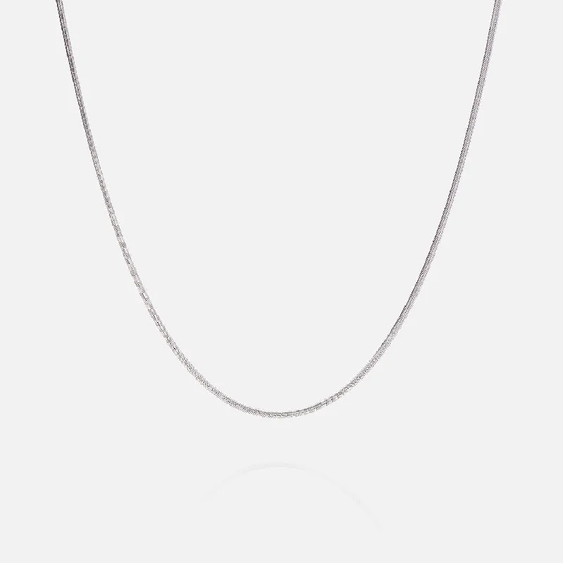 Unique Jewelry Designs Now At Discounted Rates 3mm Round Snake Chain - White Gold