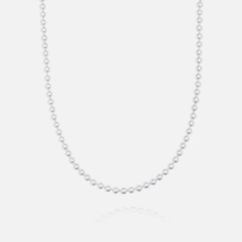 Limited-Stock Jewelry Clearance – Grab Your Favorites Now 4mm Pearl Necklace - 925 Clasp Limited-Stock Jewelry Clearance – Grab Your Favorites Now 4mm Pearl Necklace - 925 Clasp
