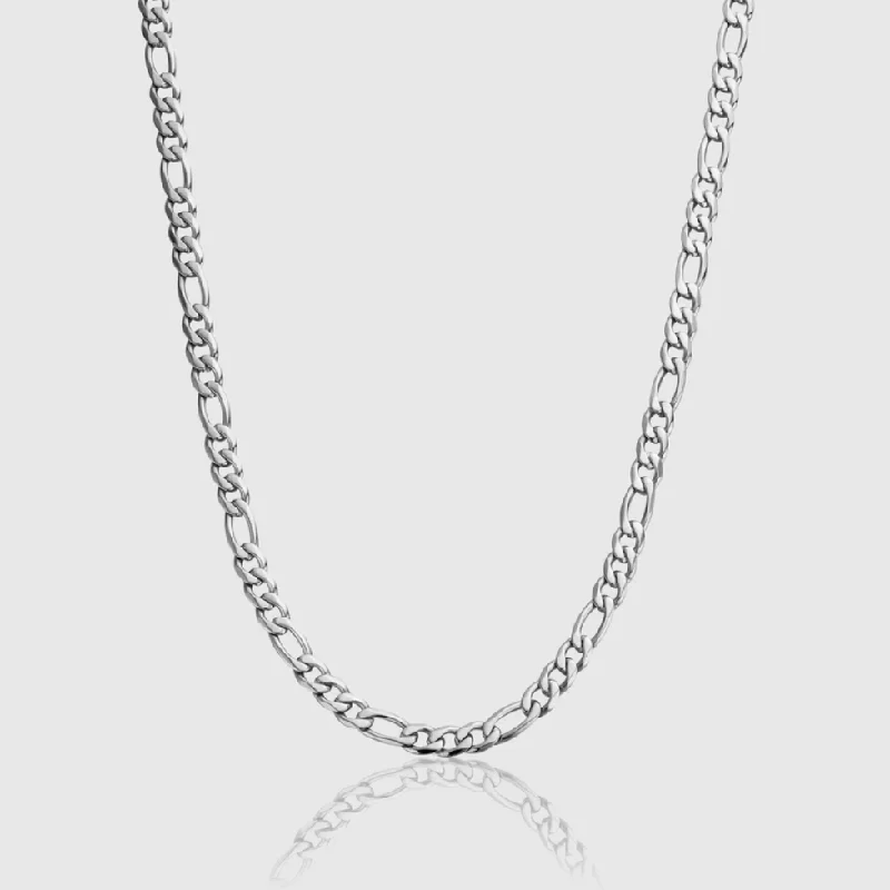 Jewelry Clearance Event – Stock Up Before It's Over 5mm Figaro Chain - White Gold