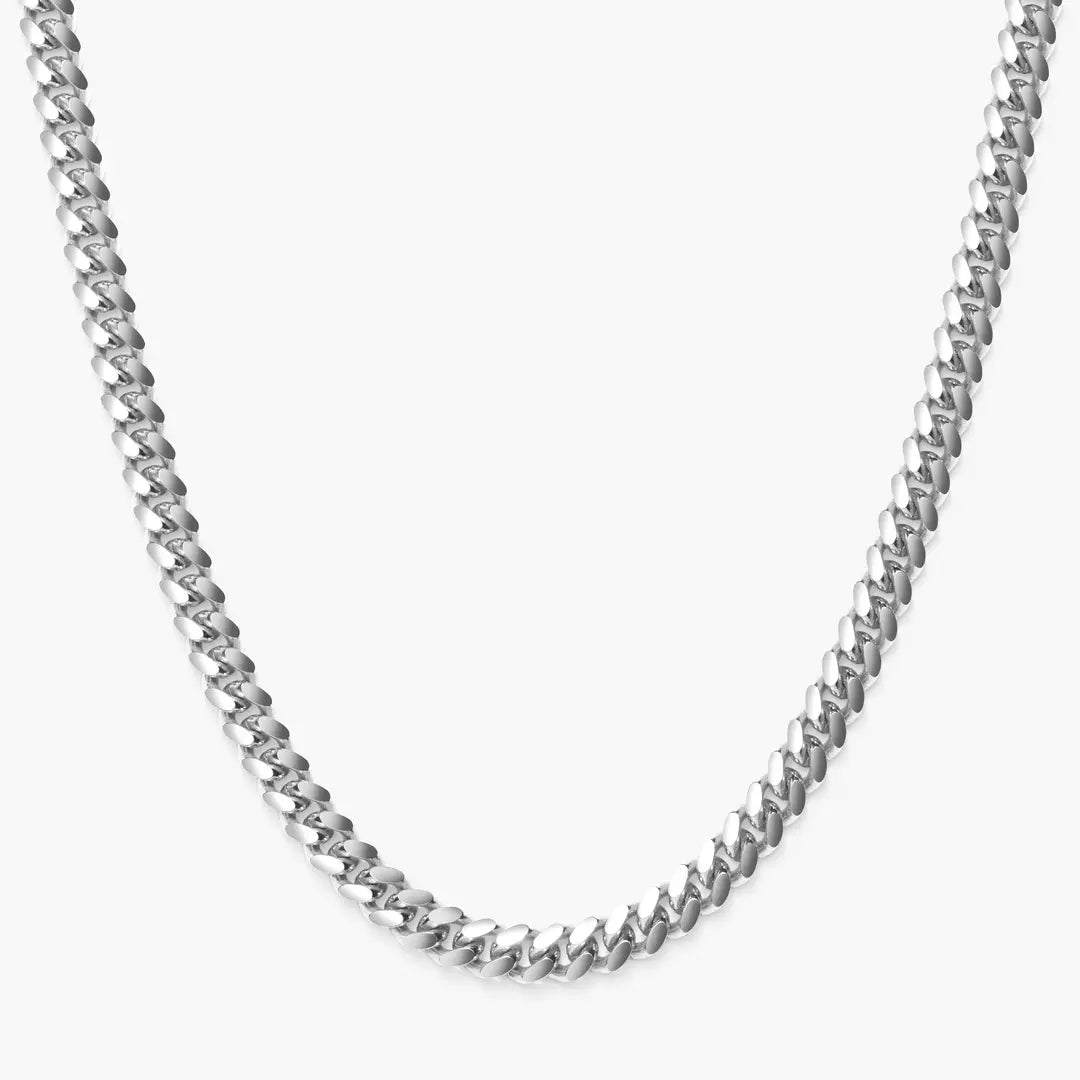 Jewelry Clearance Event – Last Chance For Stunning Deals 5mm Miami Cuban Link Chain - White Gold