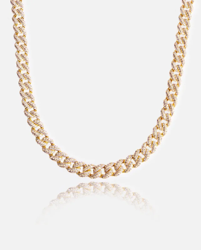Classic And Modern Jewelry Styles On Sale 8mm Iced Cuban Link Chain - Gold