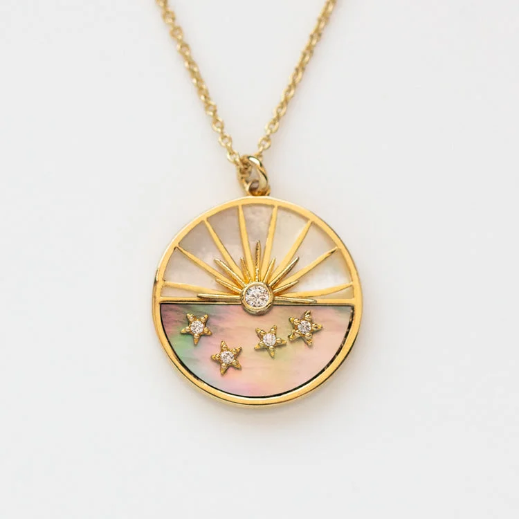 Huge Savings On Premium Jewelry Styles Abalone and Mother of Pearl Horizon Necklace