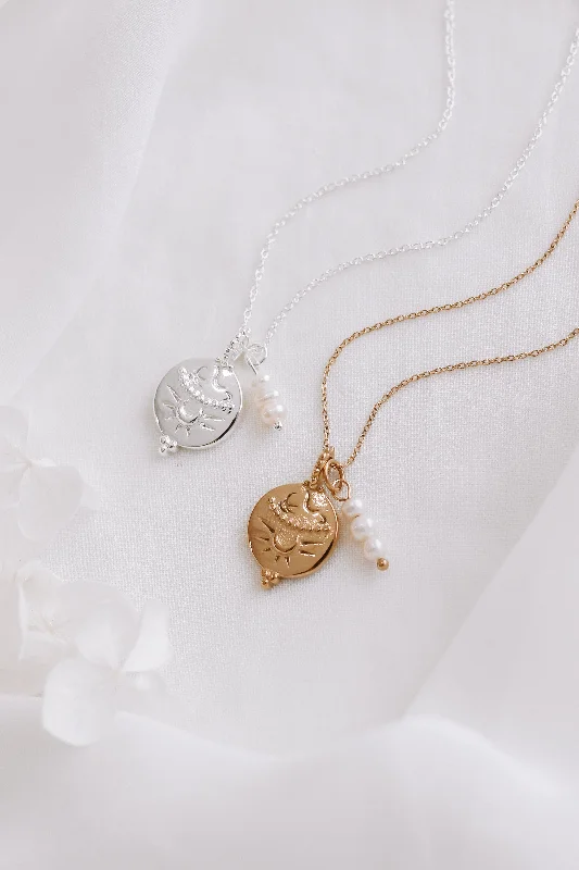 Special Deals On Handcrafted And Designer Jewelry Bahli - Stainless Steel Gold or Silver Pearl Necklace