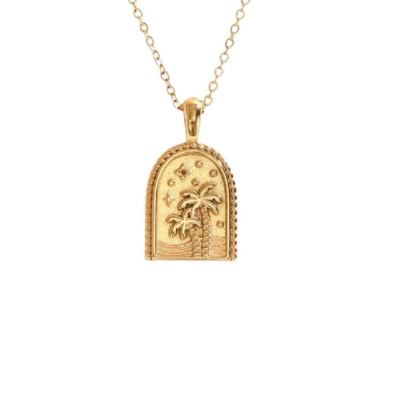 Gorgeous Jewelry, Limited-Time Savings Beachy Palm Pendant Necklace