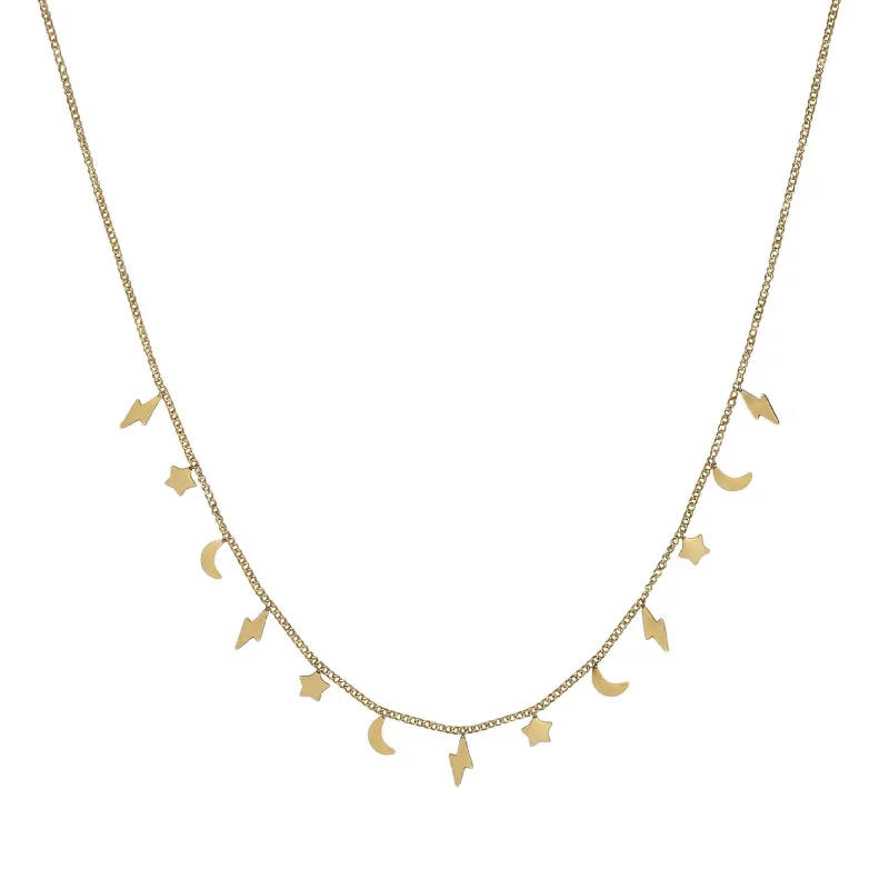 High-End Sparkle, Low-End Prices – Jewelry Sale Live Celestial Charm Choker Necklace