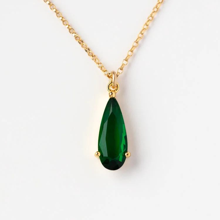 Unique Jewelry Designs Now At Discounted Rates Emerald Teardrop Necklace